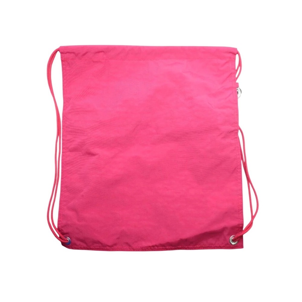 Kipling Pink Drawstring Backpack Monkey Charm Fro… - image 5